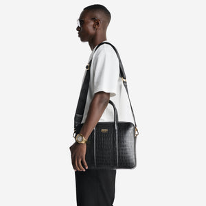 Leather Bags - Briefcase (Croco Embossed)