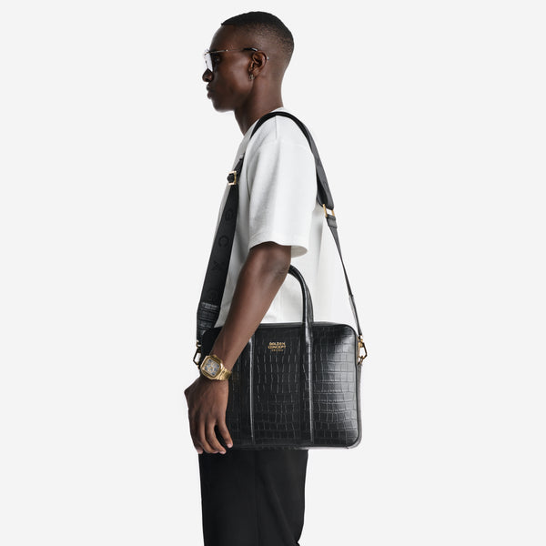 Leather Bags - Briefcase (Croco Embossed)