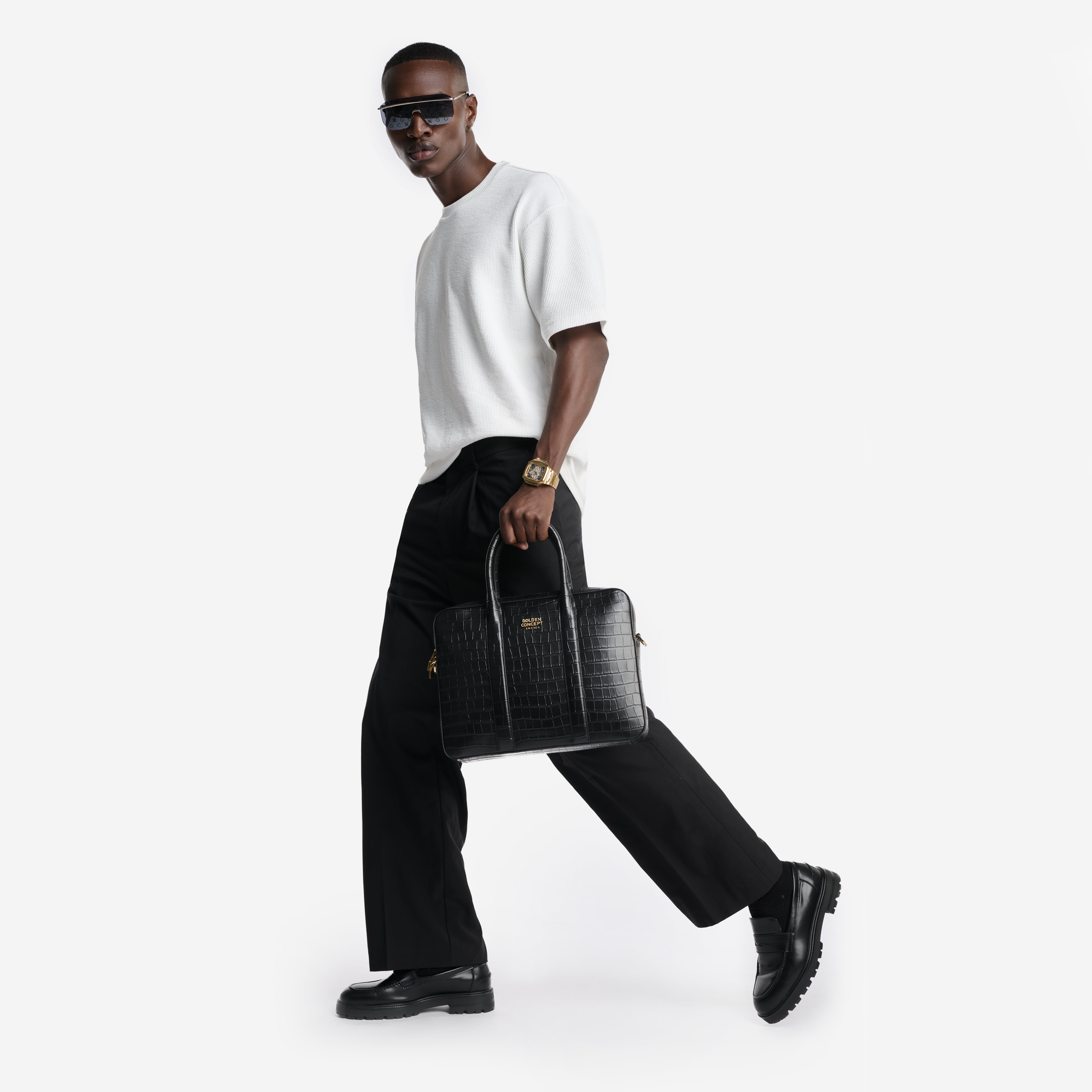 Leather Bags - Briefcase (Croco Embossed)