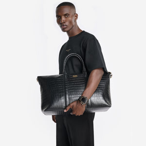 Leather Bags - Weekend Bag (Croco Embossed)