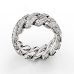 Load image into Gallery viewer, Sterling Silver Cuban Ring - Iced
