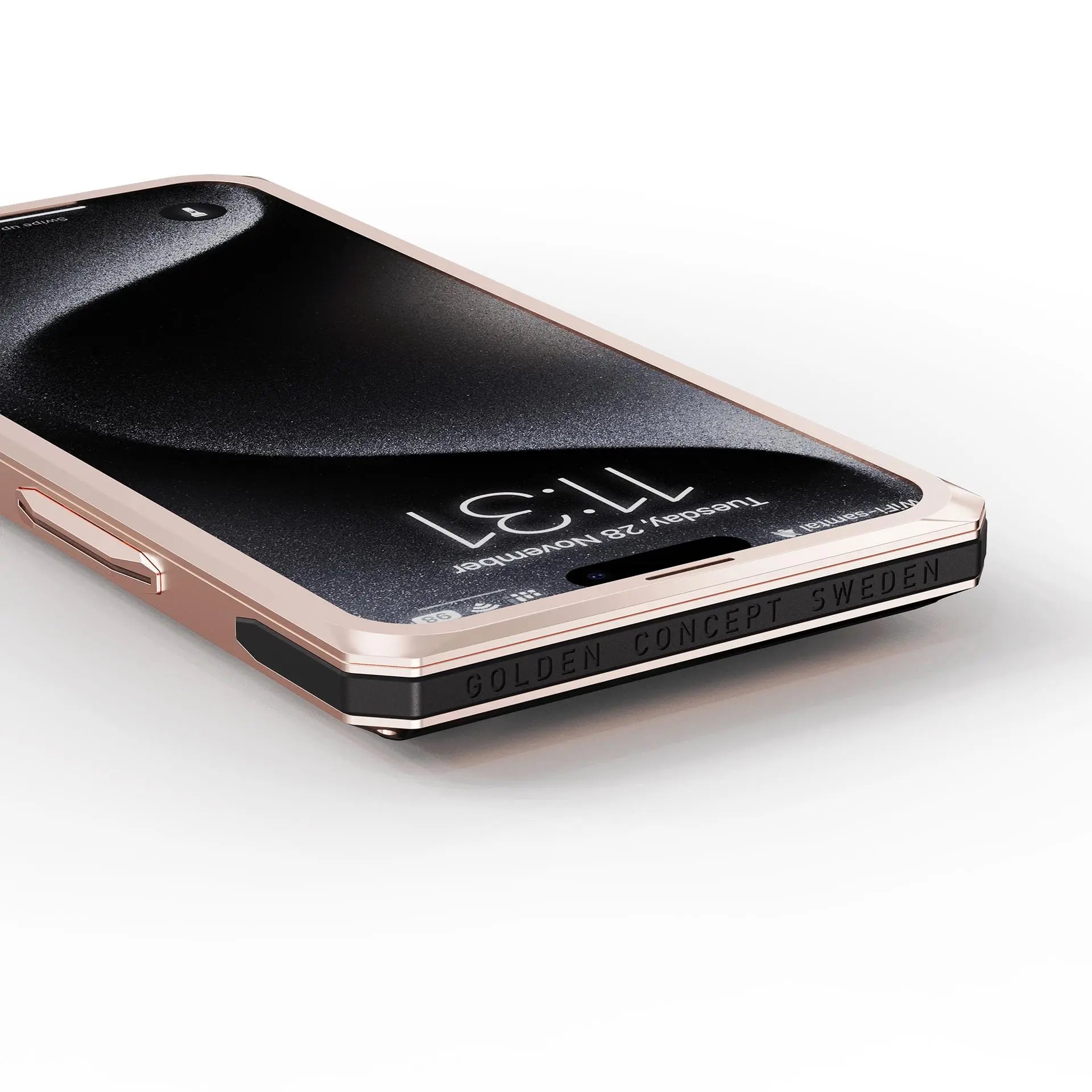 Golden Concept - iPhone 15 Case - RS15 - Crepe Steel Golden Concept