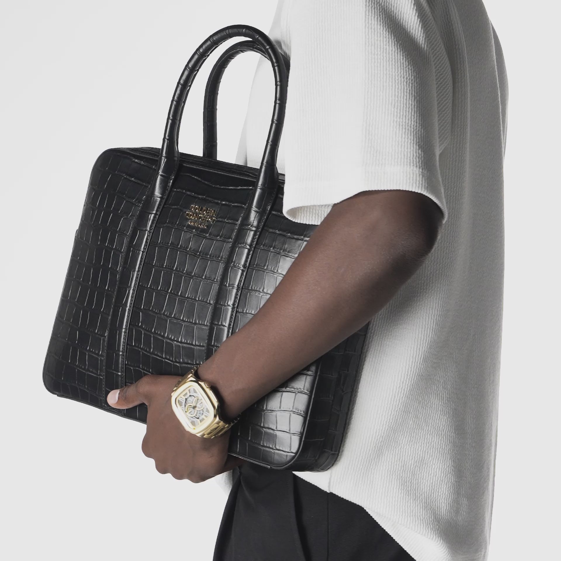 Leather Bags - Briefcase (Croco Embossed)
