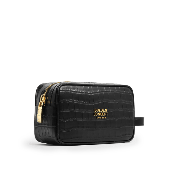 Leather Accessories - Toiletry Bag - Croco Embossed - Small