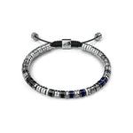 Load image into Gallery viewer, Bracelets EV - Silver - Blue &amp; Black
