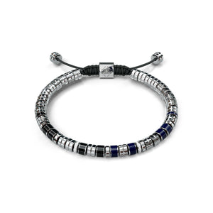 Bracelets EV - Silver - Blue & Black