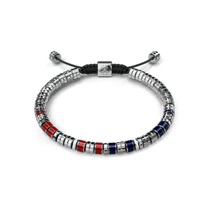 Bracelets EV - Silver - Red & Blue