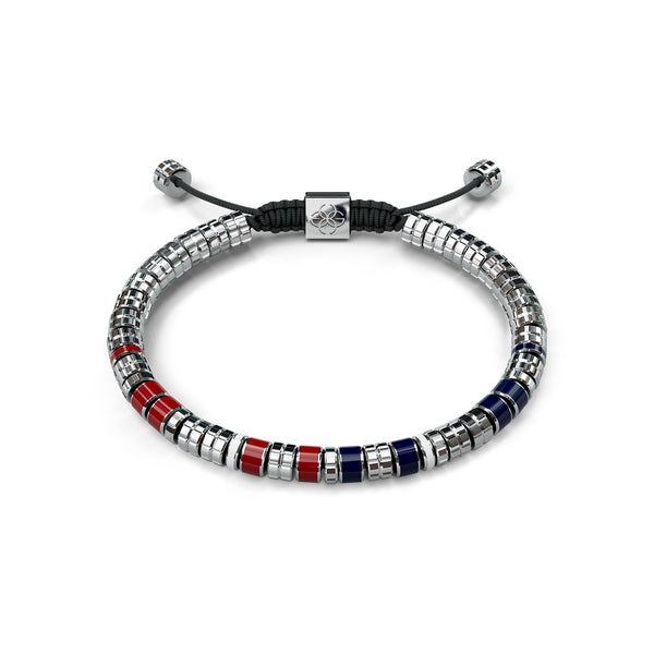 Bracelets EV - Silver - Red & Blue
