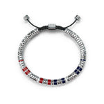 Load image into Gallery viewer, Bracelets EV - Silver - Red &amp; Blue
