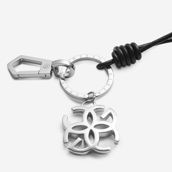 Leather Accessories - Keychain - Rope Silver