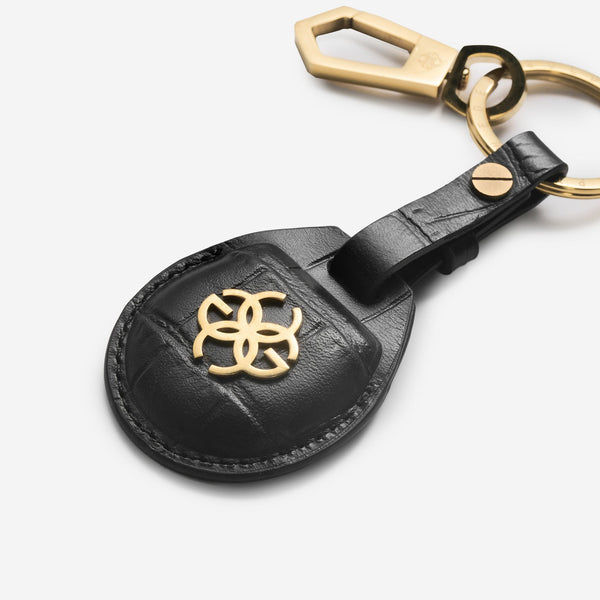 Leather Accessories - Keychain - Airtag Croco
