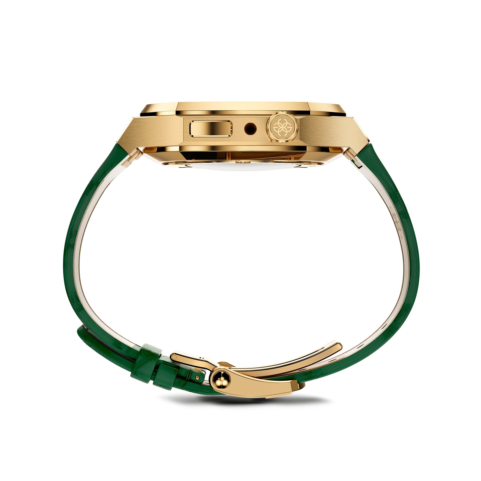 Apple Watch 7 - 9 Case - CLD - Gold (Green Leather)